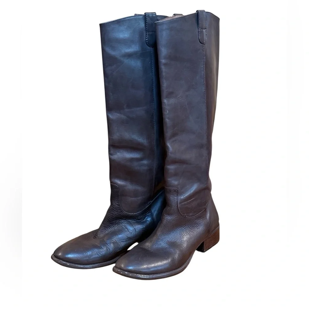 Donald J Pliner Soft Brown Luxury Leather Knee-High Riding Boots ladies 8.5 - Picture 6 of 16